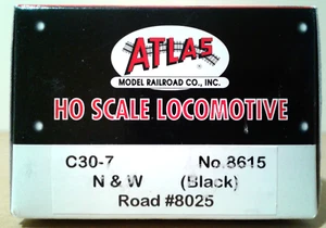 HO SCALE ATLAS GE C30-7 NORFOLK & WESTERN N&W #8025 8615 - Picture 1 of 12