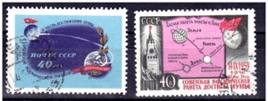 Russia Rusland CCCP space rocket 1959 Mi.nr. 2284-2285 Used - Picture 1 of 1