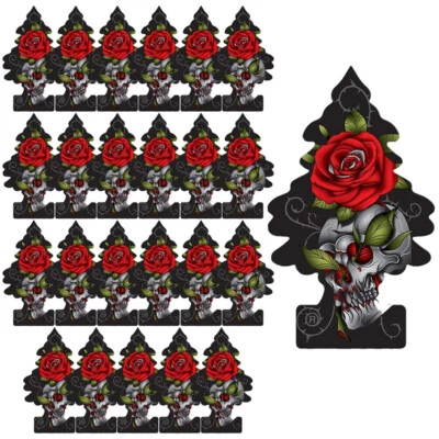 LITTLE TREES Car Air Freshener, Hanging Tree - Rose Thorn, 24 Pack