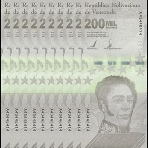 Venezuela 200.000 Bolivar Sovrano, 2020 UNC X 10 PZ - Foto 1 di 2