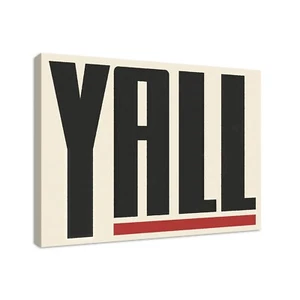 Yall Typografie Kunstdruck, Western Dekor, Southwestern Wandbild - Bild 1 von 6