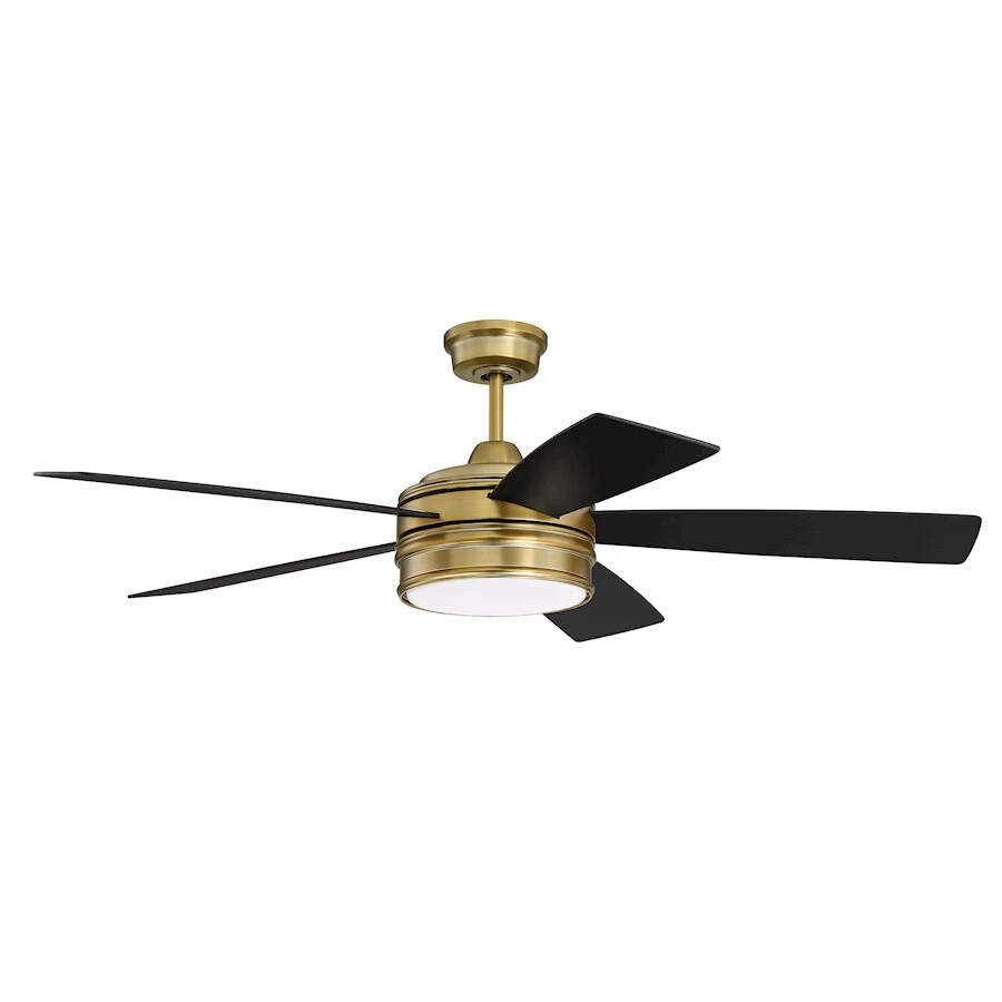 Craftmade 52" Braxton Ceiling Fan, Satin Brass - BRX52SB5 - Image 1 of 1