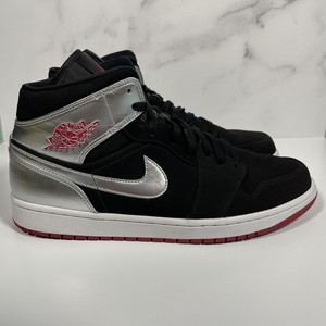 Las mejores ofertas en Jordan 1 Mid Negro Metálico Plata | eBay
