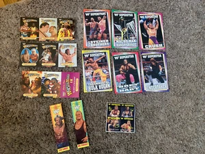 1993 Coliseum WWF Wrestlemania Video Promo Lot Cards Post Cards Stickers Rare - Picture 1 of 9