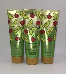 NEW Lot of 3 Bath & Body Works CHERRY LIMEADE Body Cream 8 Oz - Ships For FREE!! - Picture 1 of 1