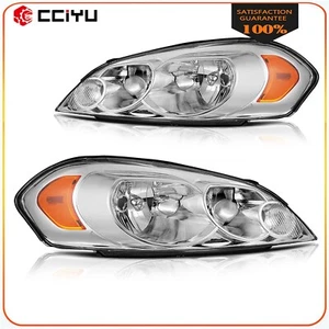 For 2006-2013 Chevy Impala 06-07 Monte Carlo Chrome Headlight Left&Right - Picture 1 of 8