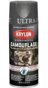 Krylon Camouflage Paint, Ultra Flat, Olive, 11 oz. - Picture 1 of 5