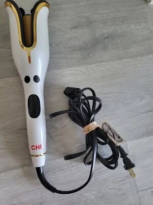 CHI Spin n Curl Ceramic 1" Curling Iron - White CA2318 Curler - Image 1 of 4