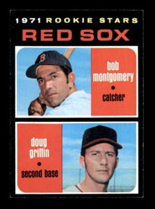 1971 Topps #176 Bob Montgomery/Doug Griffin Red Sox Rookies EX/EX+ X2938184
