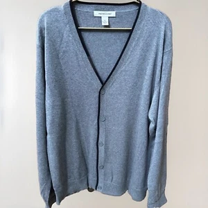 Vintage Pronto Uomo 100% Cotton Cardigan Sweater Size XL Men Preppy Grandpa - Picture 1 of 8