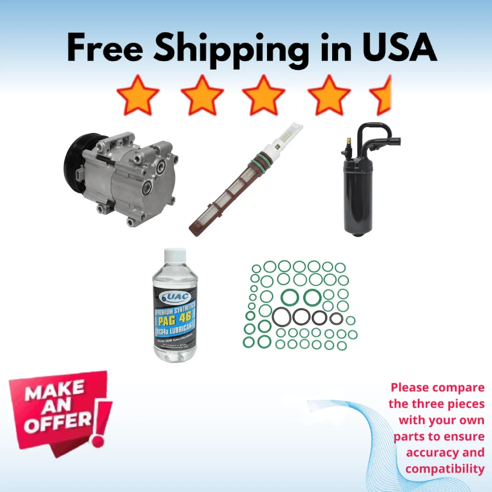 Compressor & Driers A/C Fit Mazda B3000 1998-2001, Mazda B4000 1998-2006 - Image 1 of 4