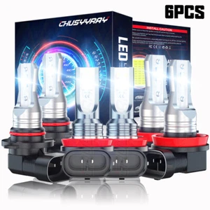 LED Headlight Hi/Low Kit Fog Bulbs 6x For Honda Accord 2013-2018 Civic 2016-2020 - Picture 1 of 12