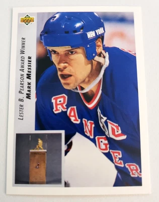 1992-93 Upper Deck Hockey Award Winner Mark Messier #432 New York Rangers HOF - Image 1 of 2