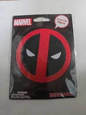 Embroidered Patch - Deadpool Symbol - Marvel - NEW - Iron-on/Sew-on  - Image 1 of 2