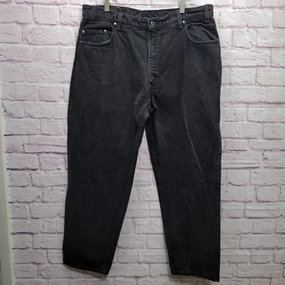 Jeans de mezclilla negros vintage Levis 545 marrón lengüeta años 90 talla 40x30 calce suelto hechos en EE. UU. Foto 1 de 4