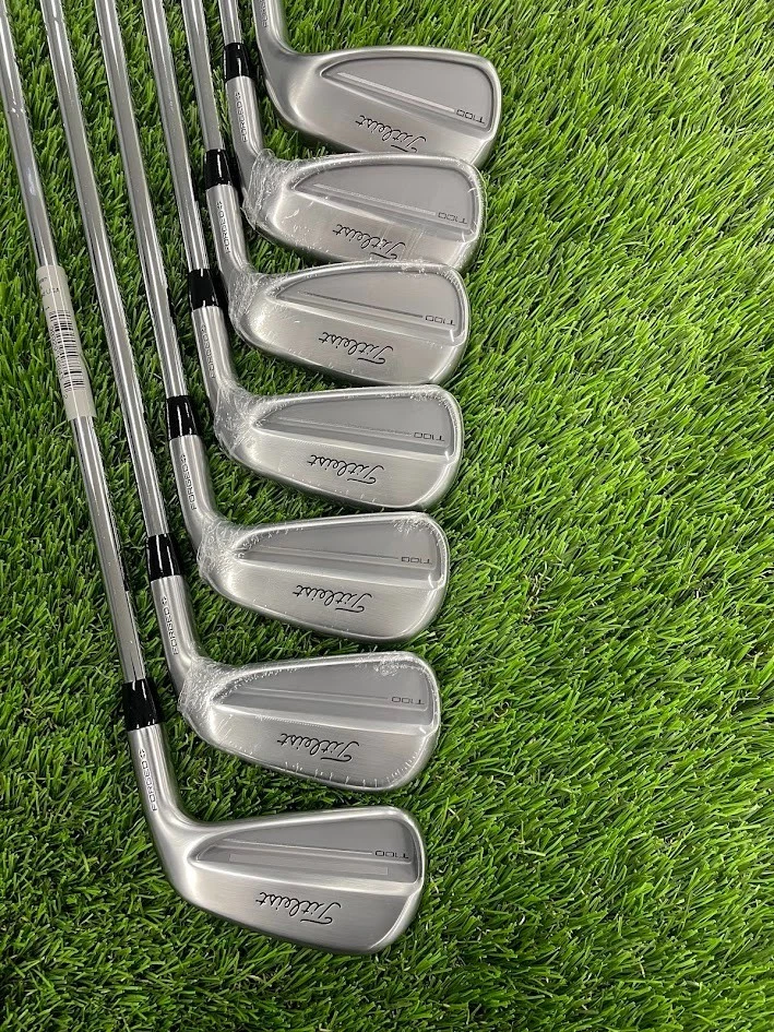 RH 2025 Titleist T-100 4-PW AMT White Stiff - Image 1 of 4