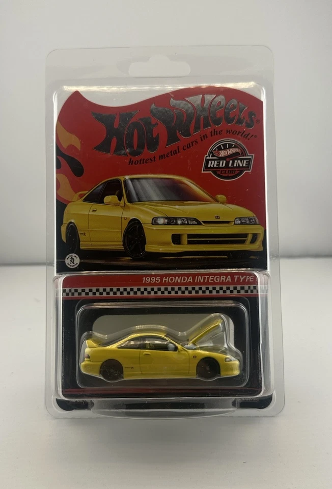 Hot Wheels 2024 Exclusive Red Line Club RLC 1995 Honda Integra Type R - Yellow - Image 1 of 1