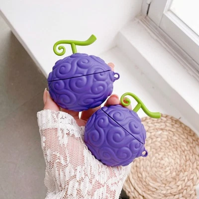 One Piece Demon Fruit 3d Earphone Case For Apple AirPods 1 2 Pro 3 4 Cute Cover - image 1 of 4