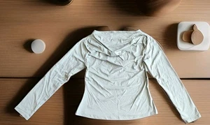 Abercrombie & Fitch Damen olivgrün U-Boot-Ausschnitt 3/4-Ärmel Größe S UVP $ 50 neu mit Etikett - Bild 1 von 12