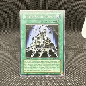 DP2-EN025 Inferno Reckless Summon Super Rare 1st Edition MINT/NM Yugioh Card - Picture 1 of 2