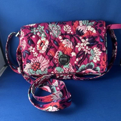 Vera Bradley Bloom Berry Turnlock Crossbody NWT - Image 1 of 4