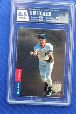 1993 Upper Deck SP Foil #279 DEREK JETER Rookie Card NY Yankees RC 8.5 NM-MT+ - Image 1 of 4