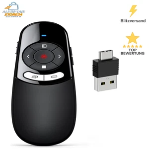 USB C Fernbedienung 2,4 GHz Pointer Präsentation Rot - Bild 1 von 8