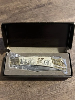 Navaja de Bolsillo Plegable American Eagle 200 Aniversario Acero Japón Años 80 De Colección Foto 1 de 3