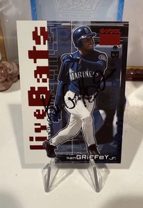 Ken Griffy Jr - #14 - Premium Live Bats - Red Foil In-Person Auto - 1999 Skybox - Picture 1 of 10