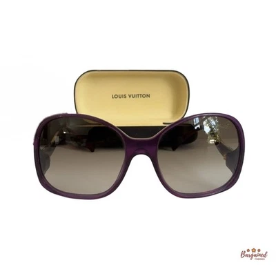Auténticas gafas de sol LOUIS VUITTON púrpura/violeta brillo de gran tamaño Gina Z0533W Foto 1 de 4