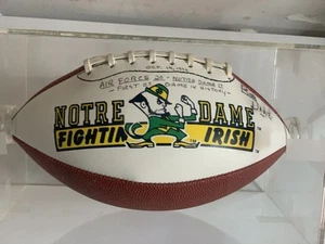Notre Dame vs Air Force 1996 Autographed Football First OT Win in History w/case - Picture 1 of 5