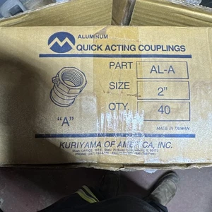Estuche de 40 Kuriyama 2” Aluminio Accionamiento Rápido Acoplamientos Tipo A Accesorios Camlock - Imagen 1 de 1