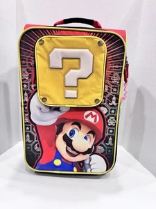 Nintendo Super Mario Kids Carry On Suitcase Travel Luggage Bag (18x12x8 inches) - Picture 1 of 5