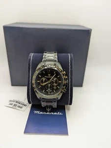 Reloj Pulsera Maserati Traguardo Hombre Negro Acero Inoxidable Cronógrafo Analógico - Imagen 1 de 13