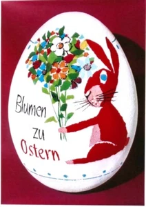 Original Vintage Poster EI OSTERHASE MIT BLUMEN 1961 - Bild 1 von 1