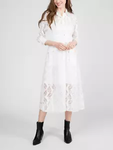 Sandro Paris Women's Dress Size 34 FR / XS Lace Floral Collared SFPRO01007 - Picture 1 of 14