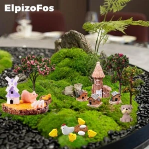 132pcs Fairy Garden Accessories Kit Miniature Animalstreefencehouse Figurines Or - Picture 1 of 9