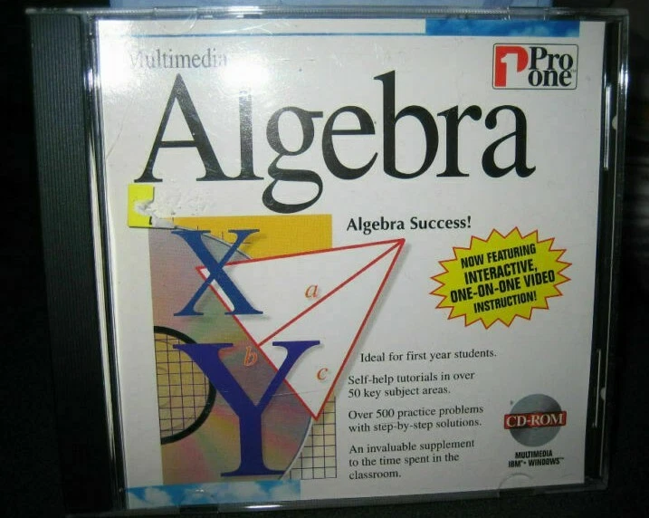 Vintage Pro One Multimedia Algebra (PC, 1995) CD ROM DISC ONLY #O291 - Image 1 of 1