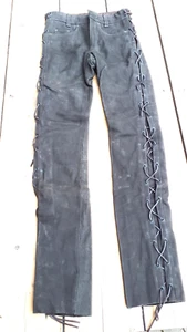 länge 107cm /45cm 38 braune ECHTE lederhose biker motorrad leder hose braun NEU - Bild 1 von 5