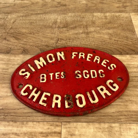 Old French Street Metal Cast iron Sign Plaque vintage SIMON FRERES 28112217 Cover