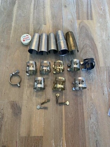 Lot Of Saxophone Mouthpiece Ligature + Cap Lot Tenor Alto Clarinet France - Picture 1 of 11