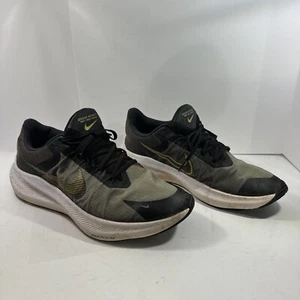 Nike Mens Zoom Winflo 8 CW3419-009 Black Running Shoes Sneakers Size 11.5 Swoosh - Picture 1 of 10