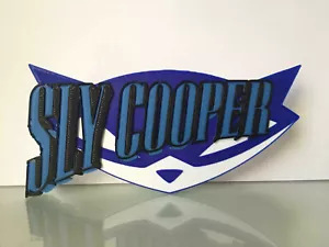 Soporte de recuerdos con soporte de texto para exhibición de videojuego coleccionable con logotipo de Sly Cooper - Imagen 1 de 2