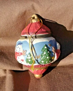 Keramik Weihnachtsschmuck Schmuckschatulle unglasiert - Bild 1 von 3