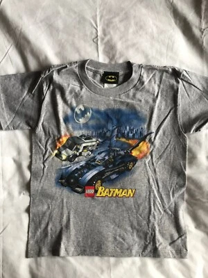 New Youth Boys Lego Batman T Shirt tshirt The Dark Knight Batmobile DC - Image 1 of 3
