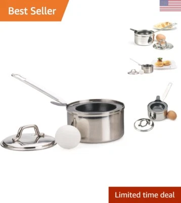 International Endurance Single Egg Poacher Set | Perfectly Poached Eggs | Inc... - Image 1 of 4