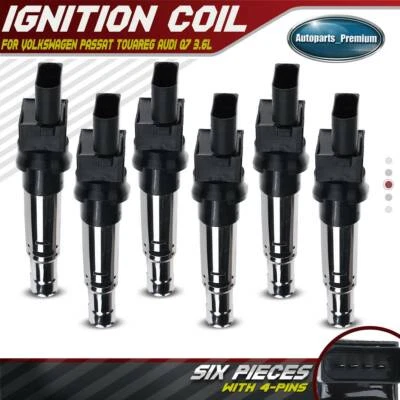 6x Bobinas de encendido para Volkswagen Passat Atlas Touareg CC Audi Q7 3.6L 022905715A Foto 1 de 4