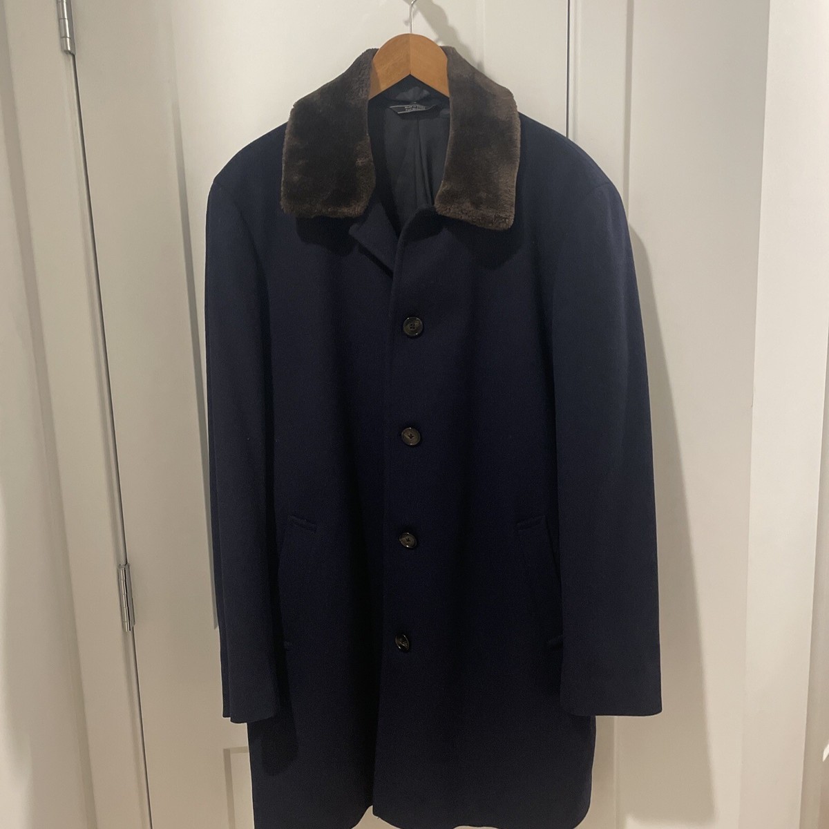 NAVY Blue Wool Coats, Jackets & Vests for Men for Sale