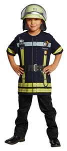 Spieleshirt Feuerwehr blau T-Shirt Kinder Party Karneval Fasching Geburtstag  - Bild 1 von 1