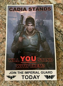 Calcomanía pegatina de vinilo póster de reclutamiento de la Guardia Imperial Cadiana - Imagen 1 de 2